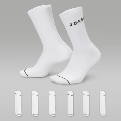 Nike Jordan Everyday Crew шкарпетки (6 пар) колір білий