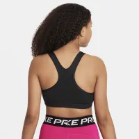 Nike Swoosh Big детские (Girls') Sports Bra цвет черный