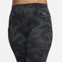 Nike Universa женская Medium-Support С высокой Талией 7/8 Camo лосины с карманамицвет черный