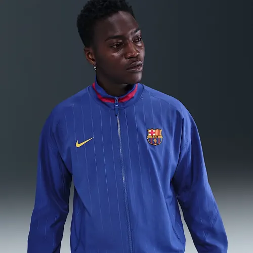 FC Barcelona Strike Home чоловічі Nike Dri-FIT Soccer Anthem Куртка блакитний