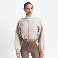 NikeSKIMS Woven Nylon женская Crop Куртка цвет коричневый