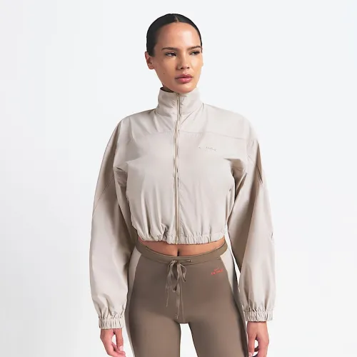 NikeSKIMS Woven Nylon женская Crop Куртка цвет коричневый