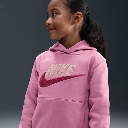 Nike Club Little детские Chenille Pullover Толстовка с капюшоном Pink