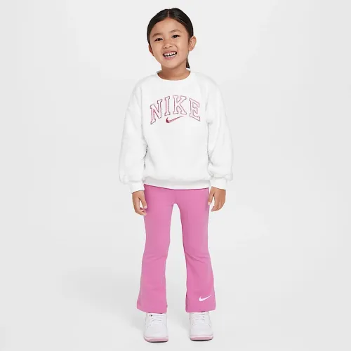 Nike Swoosh Spirit Little детские Crew and лосины набор Pink