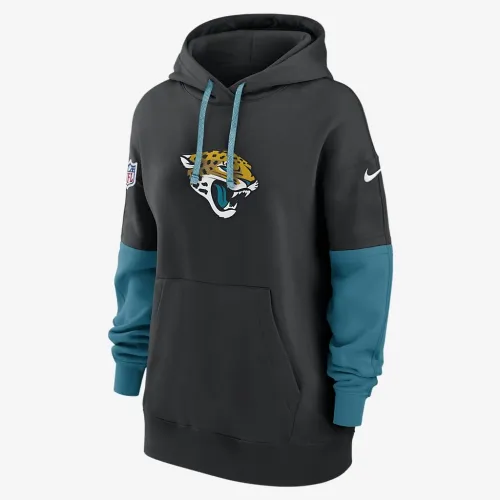 Jacksonville Jaguars Sideline Essential женская Nike NFL Pullover Толстовка с капюшоном цвет черный