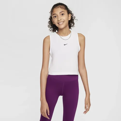 Nike Pro Girls' Dri-FIT тренировочные Tank Top цвет белый