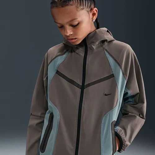 Nike Tech Big детские (для мальчиков) Woven Куртка цвет серый
