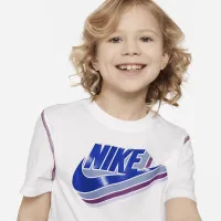 Nike Sportswear Reimagine Little дитячі French Terry шорти комплект блакитний