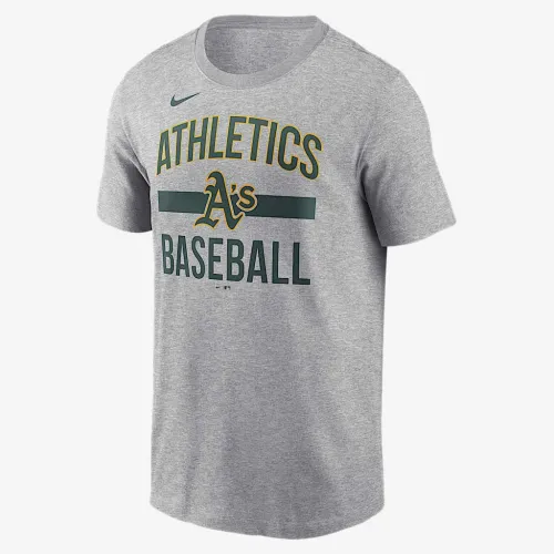 Athletics Arched мужские Nike MLB футболка цвет серый
