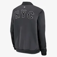 New York Mets Authentic Collection City Connect Game Time чоловічі Nike MLB Full-Zip Bomber Куртка колір сірий