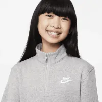 Nike Sportswear Club Fleece Big Kids' (Girls') 1/2-Zip Long-Sleeve Top