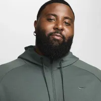 Nike Primary Fleece мужские Dri-FIT UV Full-Zip Performance Толстовка с капюшоном цвет зеленый