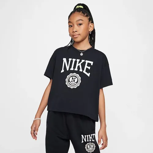 Nike Sportswear Girls' футболка колір чорний