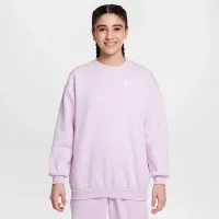 Nike Sportswear Club Fleece Big дитячі оверсайз світшот колір фіолетовий