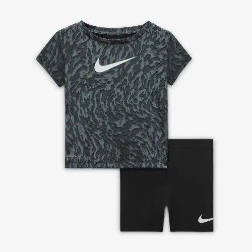 Nike Dri-FIT Veneer Baby (12-24M) Bike шорти комплект колір чорний