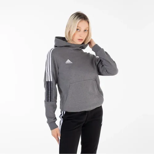 Кофта/футболка adidas Tiro 21 Sweat Толстовка с капюшоном GP8803 - Серая