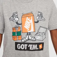 Nike Little детские Boxy Got 'Em футболка цвет серый