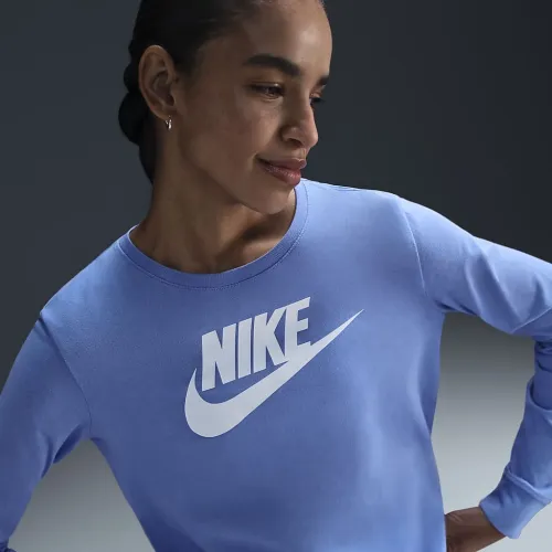 Nike Sportswear Essentials жіноча Long-Sleeve Logo футболка блакитний