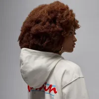 Nike Jordan Brooklyn Fleece жіноча Pullover Толстовка з капюшоном колір білий