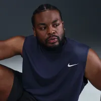 Nike Dri-FIT мужские Sleeveless Swim Hydroguard (Extended Size) синий