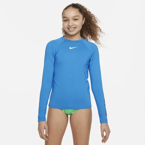 Nike Swim Charms Big дитячі (Girls') Long-Sleeve Hydroguard блакитний