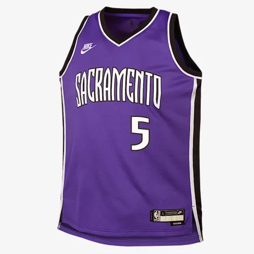 De'Aaron Fox Sacramento Kings 2024/25 Hardwood Classics Big детские Nike NBA Swingman Jersey цвет фиолетовый