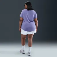 Nike Sportswear Essentials женская Logo футболка (большие размеры) цвет фиолетовый