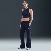 Nike Sportswear Chill Knit женская Tight Cropped Mini-Rib Tank Top синий