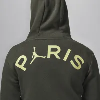 Nike Jordan Paris Saint-Germain Big дитячі Pullover Толстовка з капюшоном колір зелений