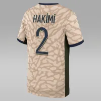 Nike Achraf Hakimi Paris Saint-Germain 2023/24 Stadium Fourth Big детские Jordan Dri-FIT Soccer Jersey цвет коричневый