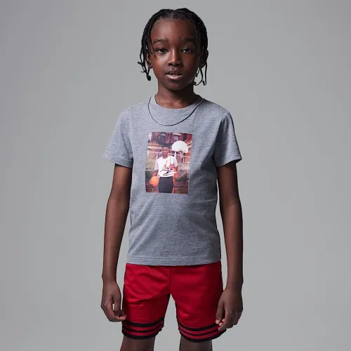 Nike Jordan Little детские MJ Photo футболка цвет серый