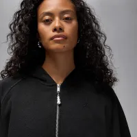 Nike Jordan Flight Fleece женская Full-Zip Толстовка с капюшоном цвет черный