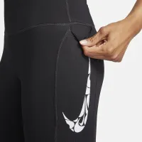 Nike Fast женская Mid-Rise 7/8 Running лосины с карманамицвет черный