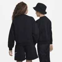 Nike Sportswear Icon Fleece Big дитячі оверсайз світшот колір чорний