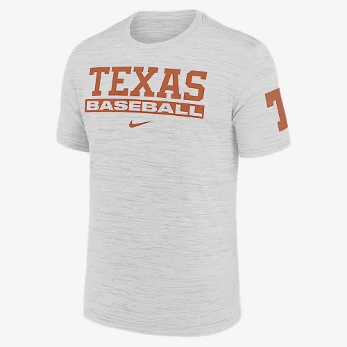 Texas Longhorns Velocity Baseball Wordmark Stack чоловічі Nike Dri-FIT College футболка колір білий
