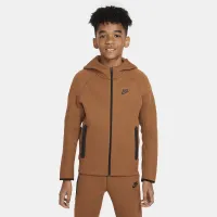 Nike Sportswear Tech Fleece Big дитячі (для хлопчиків) Full-Zip Толстовка з капюшоном колір коричневий