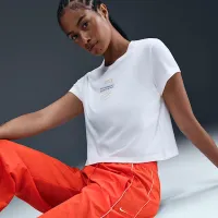 Nike Windrunner женская С высокой Талией Woven Open-Hem Pants цвет красный