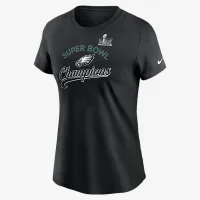 Philadelphia Eagles Super Bowl LIX Champions Tailsweep жіноча Nike NFL футболка колір чорний