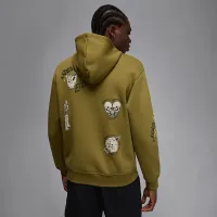 Nike Jordan Brooklyn чоловічі Fleece Pullover Толстовка з капюшоном колір зелений