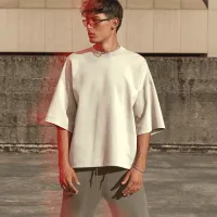 Nike Sportswear Tech Fleece Reimagined мужские оверсайз Short-Sleeve свитшот цвет белый