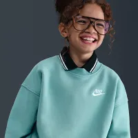 Nike Sportswear Club Fleece Big дитячі оверсайз світшот колір зелений
