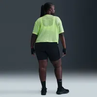 Nike One Relaxed женская Dri-FIT Cropped Short-Sleeve Top (большие размеры) Yellow