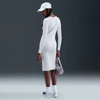 Nike Sportswear Chill Knit жіноча Tight Long-Sleeve Midi Mini-Rib Костюм колір коричневий