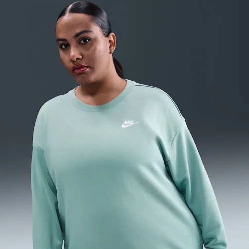 Nike Sportswear Club Fleece женская Loose Crew-Neck свитшот (большие размеры) цвет зеленый