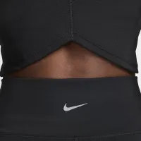Nike One Fitted Rib женская Dri-FIT Short-Sleeve Cropped Top цвет черный