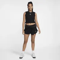 NikeCourt Heritage жіноча Cropped Tennis Tank Top колір чорний