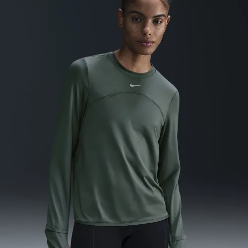 Nike Dri-FIT Swift Element UV женская Crew-Neck Running Top цвет зеленый