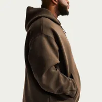 Nike Tech мужские Fleece Full-Zip Толстовка с капюшоном цвет коричневый