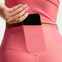 Nike Zenvy женская С высокой Талией 7/8 лосины with No Front Seam Pink