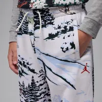 Nike Jordan Brooklyn Fleece Big дитячі Holiday Pants колір білий